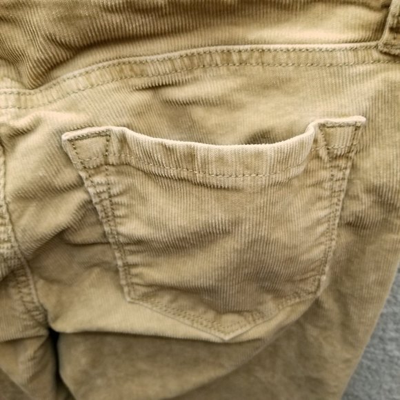 Loft Women's 6P Ann Taylor Corduroy Curvy Tan Bootcut Jeans 31.75" 29.5" 8" - Picture 2 of 11